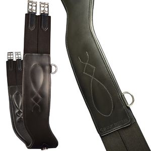 Total Saddle Fit Shoulder Relief Jump Girth - Leather/Leather - Black