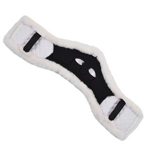 Total Saddle Fit Shoulder Relief Dressage Girth Cover - White Sheepskin