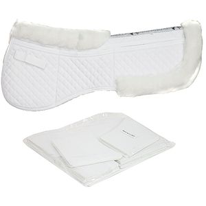 Total Saddle Fit Six Point Wither Freedom Sheepskin Halfpad - White