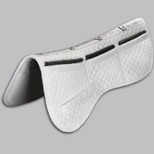 Total Saddle Fit Six Point Cotton Halfpad - White