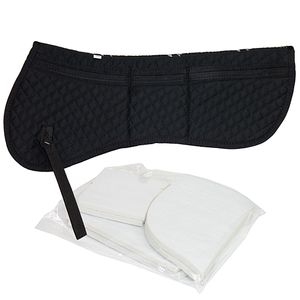 Total Saddle Fit Six Point Cotton Halfpad - Black