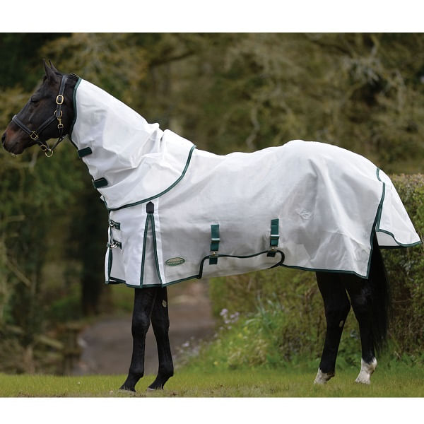 Weatherbeeta-ComFiTec-Dura-Mesh-Detach-a-Neck-Fly-Sheet---White-Green-219894