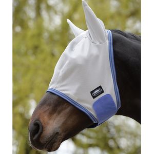 Weatherbeeta ComFiTec Airflow Fly Mask w/Ears - Grey/Blue/Grey