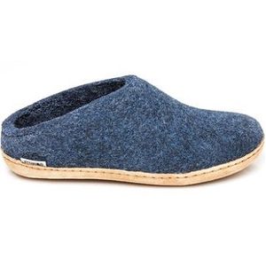 Glerups Unisex Slip-On  with Leather Sole - Denim