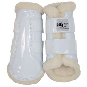 DSB Dressage Sport Boots - Patent - White/White