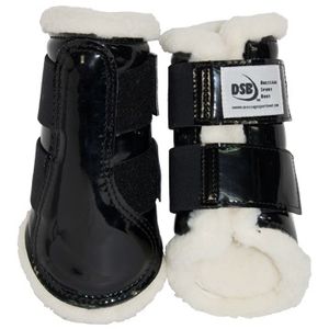 DSB Dressage Sport Boots - Patent - Black/White