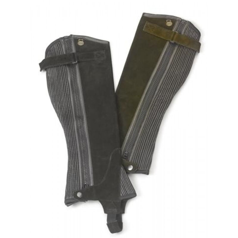 Ovation-Kids-Suede-Rib-Half-Chaps---Black-5858