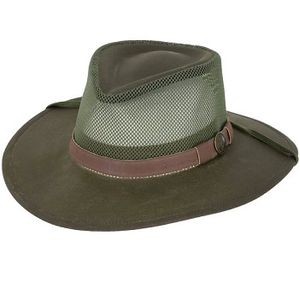 Outback Trading Oilskin Kodiak with Mesh Hat - Sage