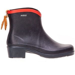 Aigle Women's Miss Juliette Rubber Ankle Boots - Marine/Red