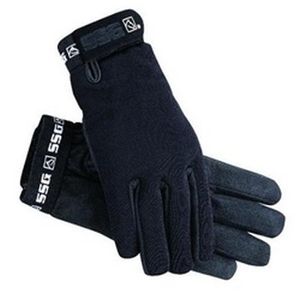 SSG Unisex Children's/Adult's All Weather Winter Lined Riding Gloves - Black