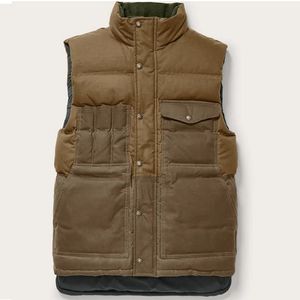 Filson Men's Down Cruiser Vest - Dark Tan