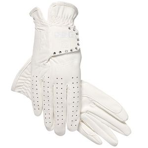 SSG Grand Prix Riding Glove with Bling - White