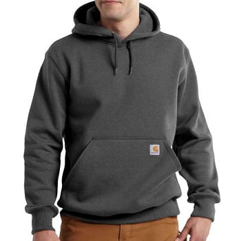 Carhartt Men s Rain Defender Paxton Heavyweight Hooded Sweatshirt Carbon Heather www.applesaddlery Equestrian and Outdoor Superstore