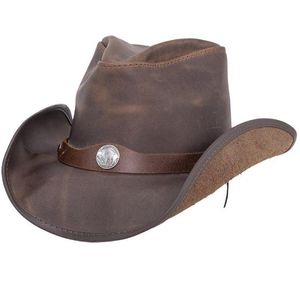 Head'N Home Western Leather Hat - Chocolate