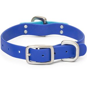 West Paw Jaunts Waterproof Dog Collar - Midnight/Aqua