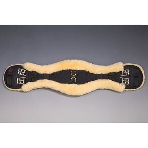 HorseDream Lammfelle Anatomic Dressage Girth - Black/Natural