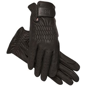 SSG Unisex Pro Show Deerskin Riding Gloves - Black