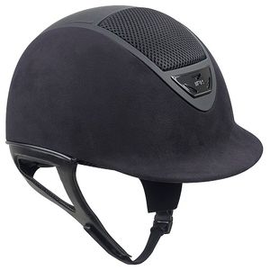 IRH IR4G XLT Riding Helmet - Black Amara Suede with Matte Vent