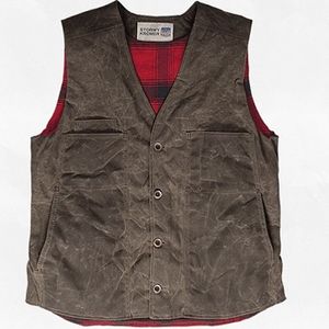 Stormy Kromer Men's Waxed Button Vest - Dark Oak