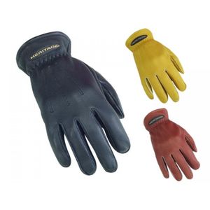 Heritage Sheepskin Leather Winter Trail Riding Gloves - Black