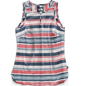 The North Face Women's Sleeveless Bayward Top - White W Variegated Stripe Print