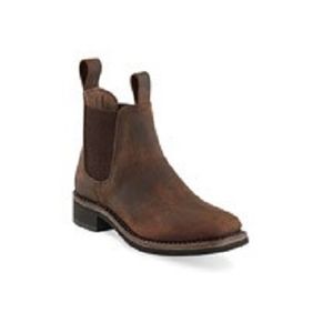 Old West Youth's Leather Square Toe Chelsea Boots