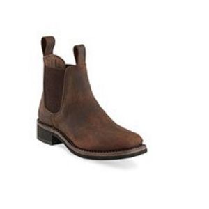 Old West Children's Leather Square Toe Chelsea Boots