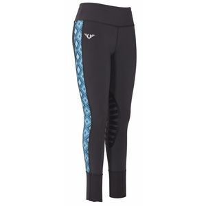 TuffRider Kids Artemis EquiCool Riding Tights - Charcoal/Print