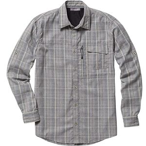 Wrangler Men's Outdoor Wicking Plaid Utility Shirt - Pewter