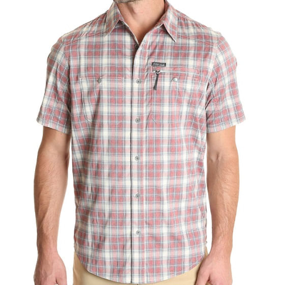 mens short sleeve shirt with zipper pocket