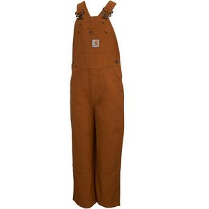 Carhartt Boys' Duck Washed Bib Overalls - Carhartt Brown