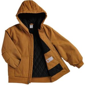 Carhartt Boys' Active Jac  Flannel Quilt-Lined Jacket - Carhartt Brown