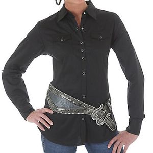 Wrangler Women's Ultimate Riding Long Sleeve Shirt - Black