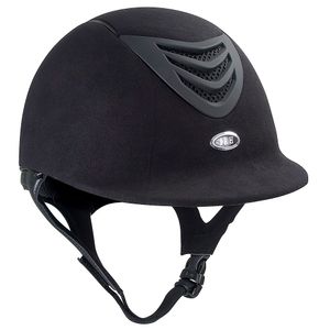 IRH IR4G Riding Helmet - Black Amara Suede w/Matte Vent