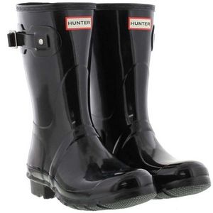 Hunter Short Gloss Boots - Black