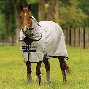 Amigo Stock Horse Fly Sheet - Silver/Black