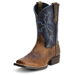 Ariat Kids Tombstone Western Boot - Earth/Black