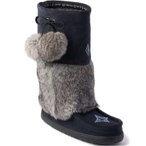 Manitobah Mukluks Women's Waterproof Snowy Owl Boots - Navy
