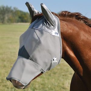 Cashel Crusader Long Nose Fly Mask with Ears - Grey