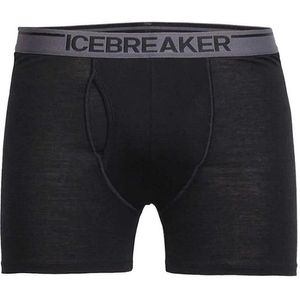 Icebreaker Men's Anatomica Boxers With Fly - Black