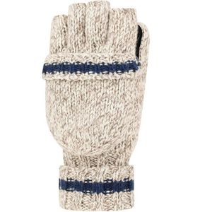 Auclair Men's Archie Flip Top Gloves - Oatmeal/Navy