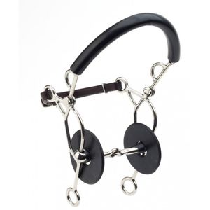 Jointed Hollow Mouth Hackamore Combo Bit