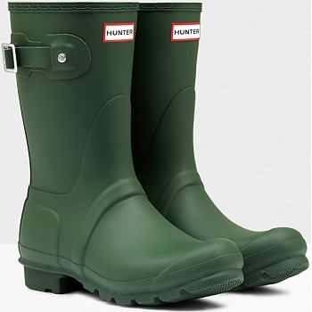 matte green hunter boots