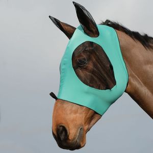 Weatherbeeta Stretch Bug Eye Saver Mask w/Ears - Turquoise/Black
