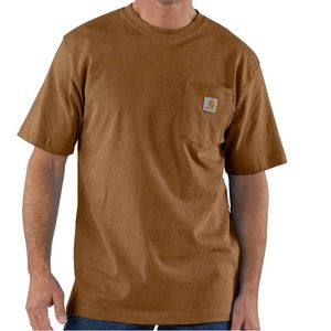 Carhartt Men's Loose Fit Heavyweight Pocket Short Sleeve T-Shirt - Oiled Walnut