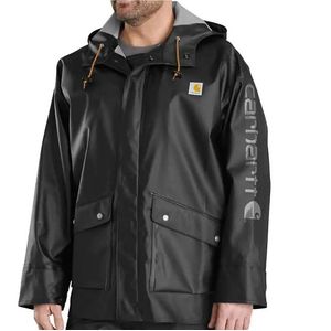 Carhartt Men's Waterproof Rain Storm Jacket - Black
