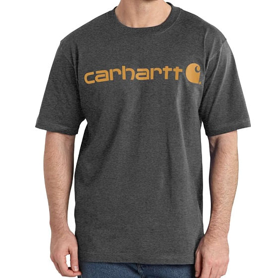 Carhartt-Men-s-Signature-Logo-Short-Sleeve--T-Shirt---Carbon-Heather-243460