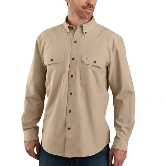 Carhartt-Men-s-Original-Fit-Midweight-Long-Sleeve-Button-Front-Shirt---Dark-Tan-243835