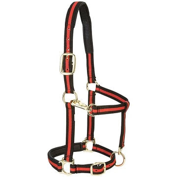 Weaver-Padded-Adjustable-Halter---Red-Black-441