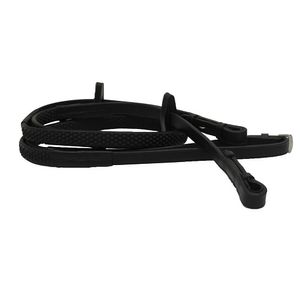 Rambo Micklem Rubber Competition Reins - Black